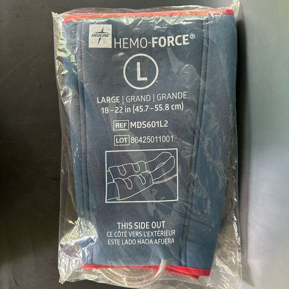 NEW Medline Hemo-Force DVT Compression Sleeves Large 18-22” Pack Of 2 MDS601L2